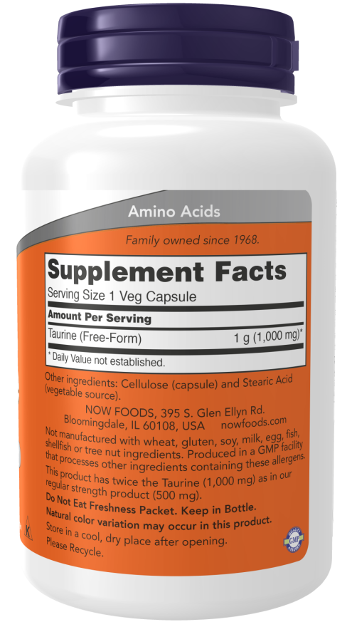 Taurine, Double Strength, 1,000 mg