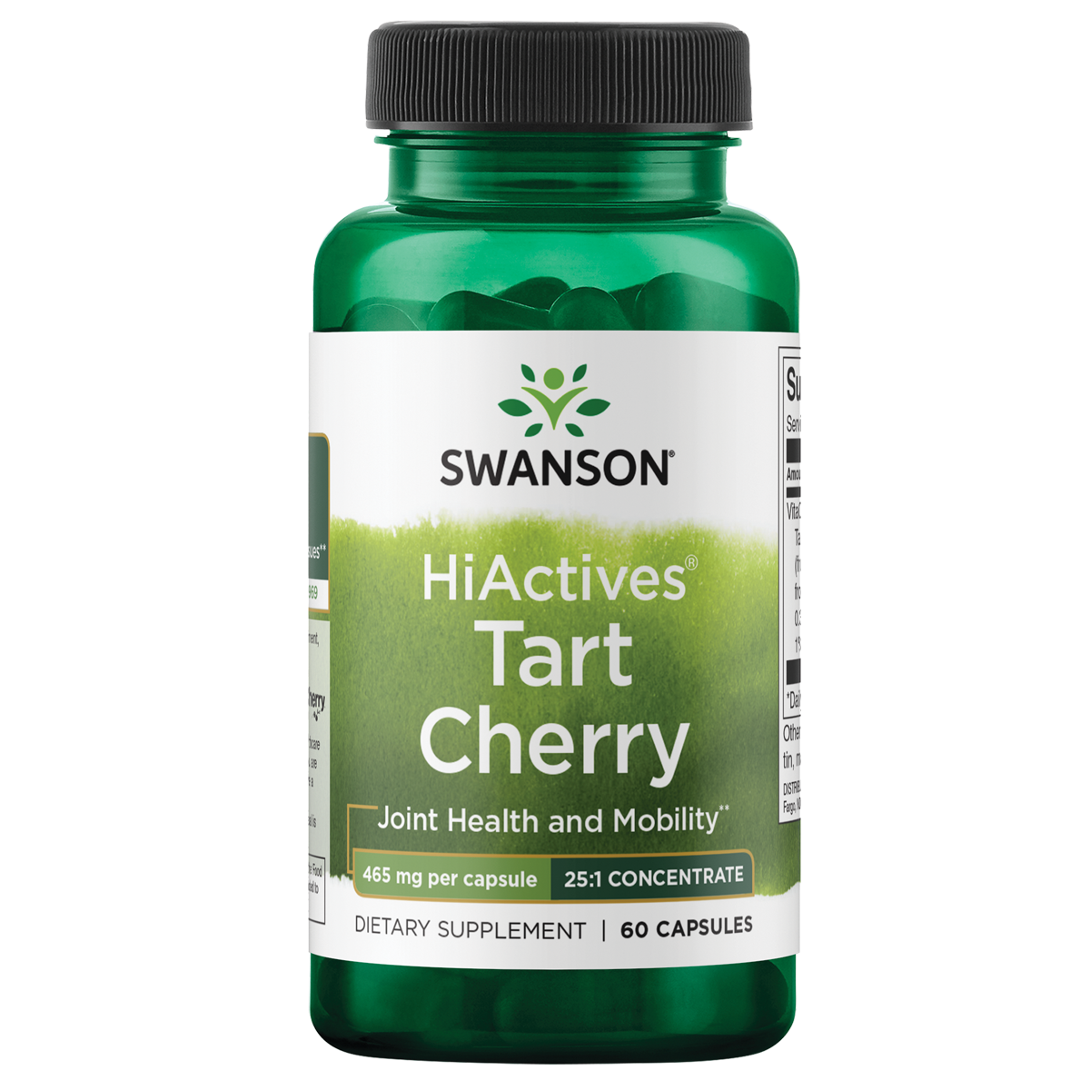 Tart Cherry HiActives® 465mg (25:1 concentrate), 60 Caps