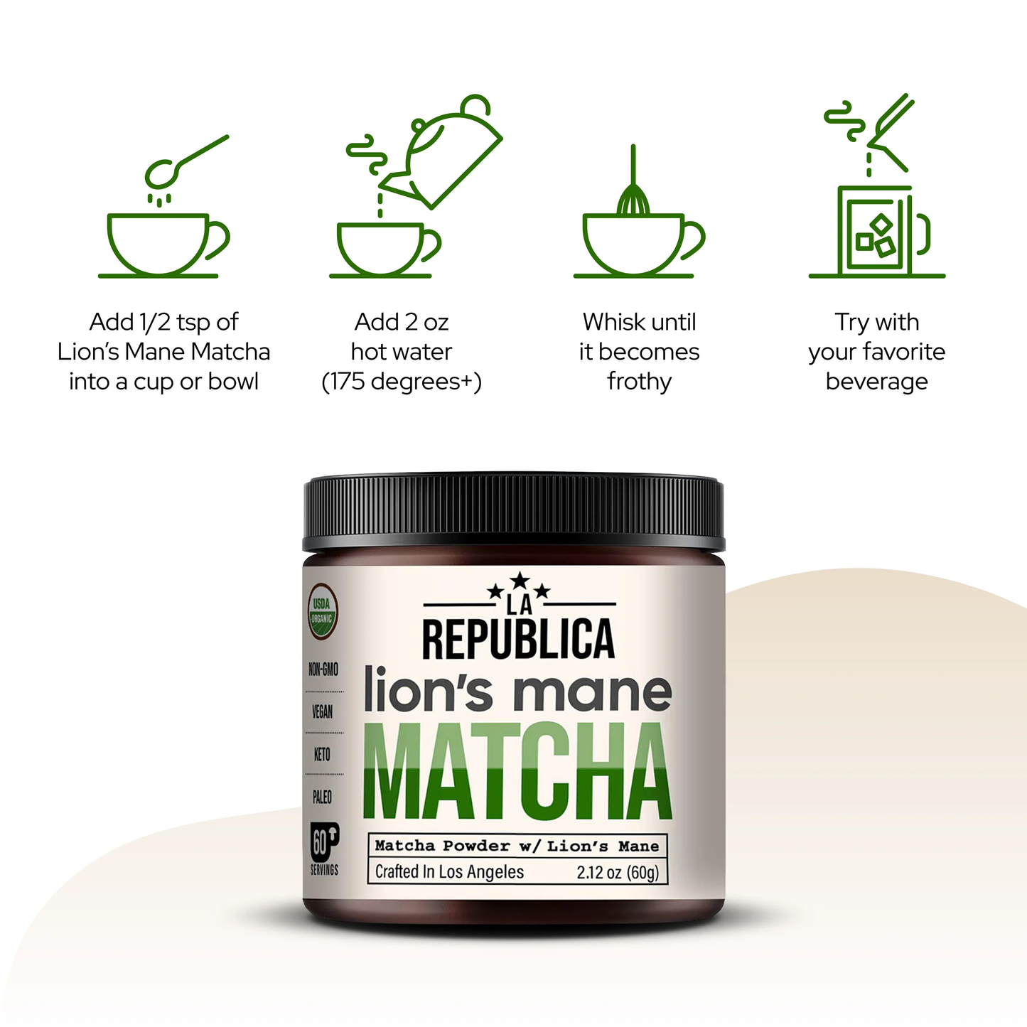 LaRepublica Matcha with Lions Mane