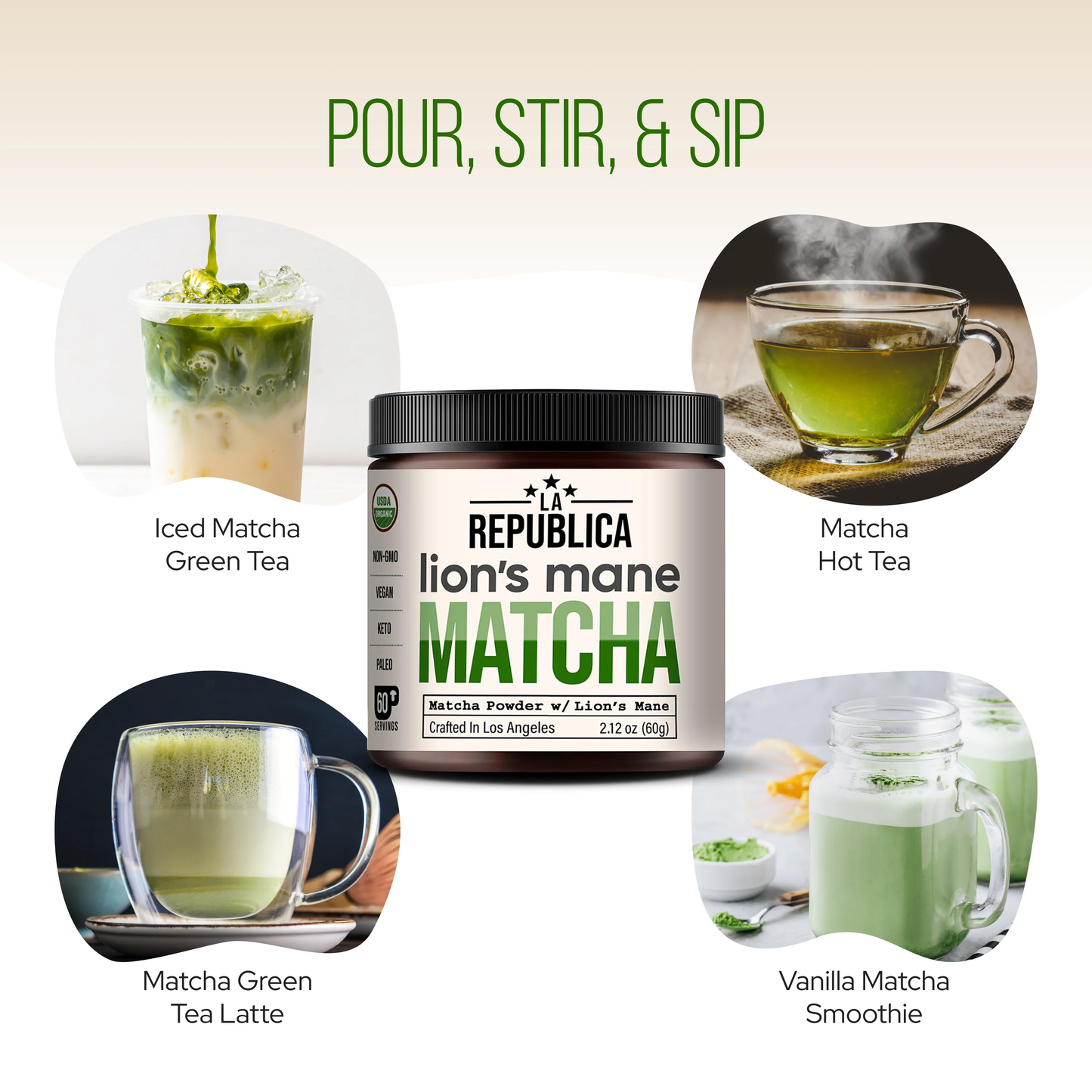 LaRepublica Matcha with Lions Mane