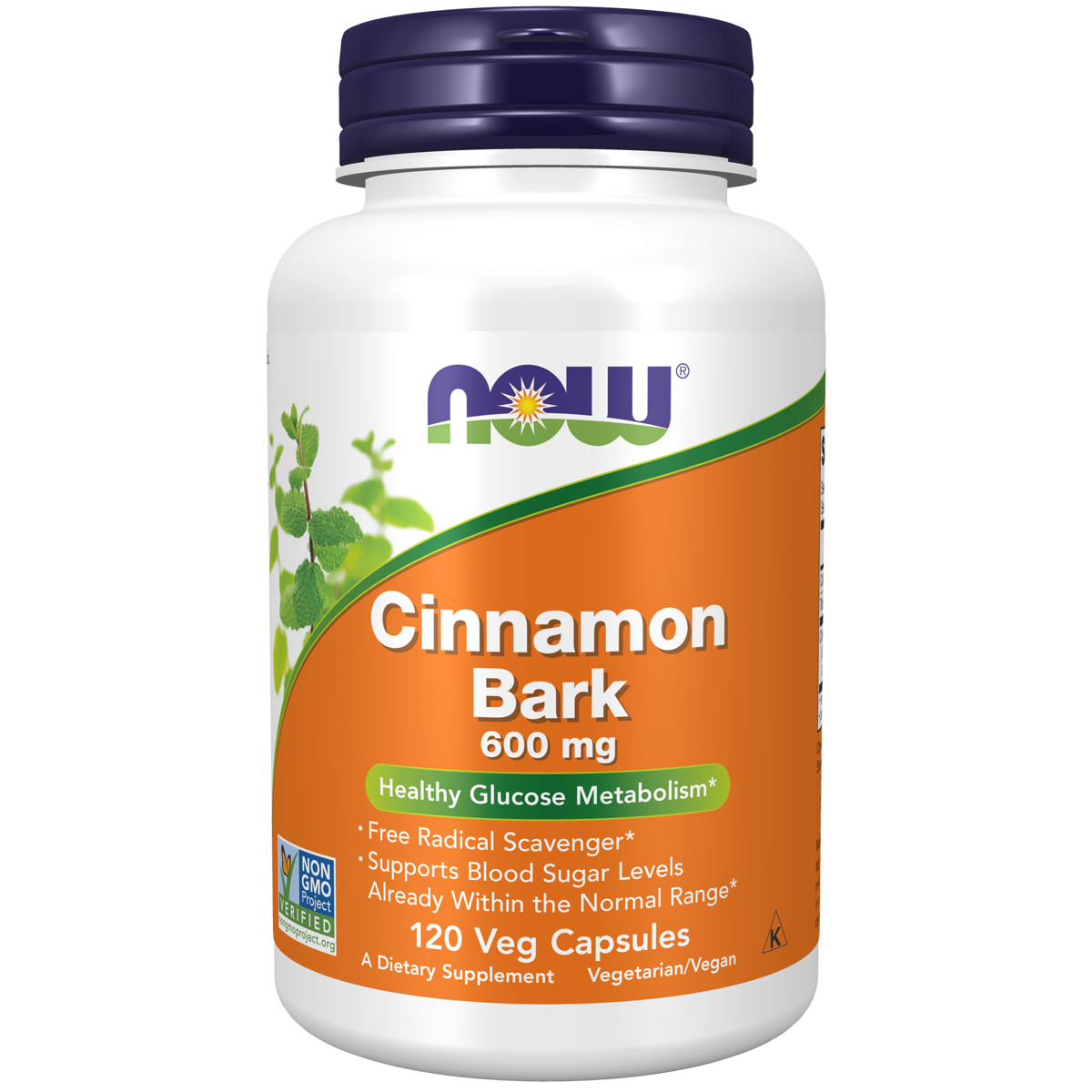 NOW Cinnamon Bark, 600mg | Healthy Glucose Metabolism