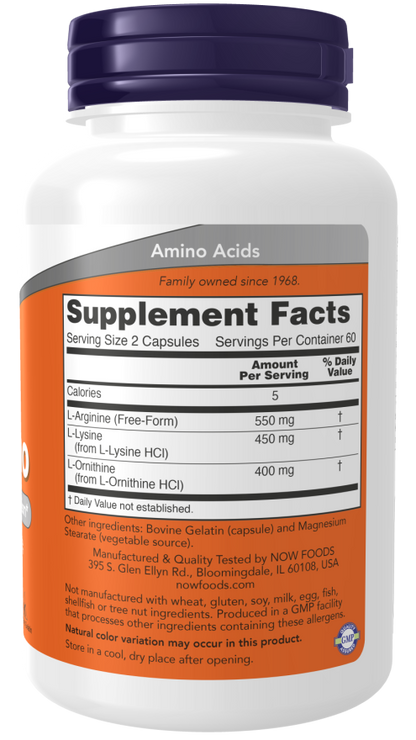 Tri-Amino (L-Arginine, L-Lysine, L-Ornithine)