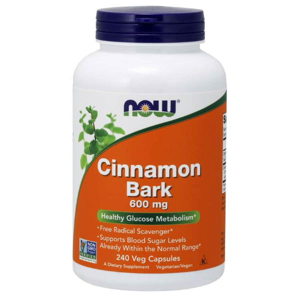 NOW Cinnamon Bark 600 mg | Healthy Glucose Metabolism