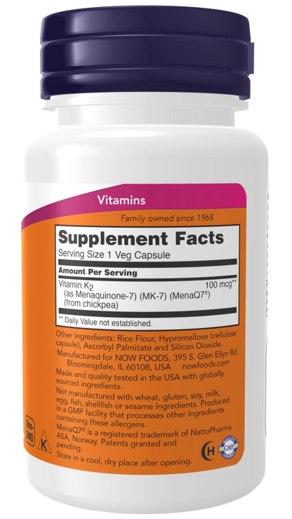 Vitamin K-2 MK-7 100 mcg