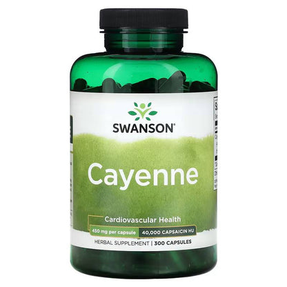 Swanson Cayenne - 40,000 Capsaicin Hu/G 450 mg 300 Caps