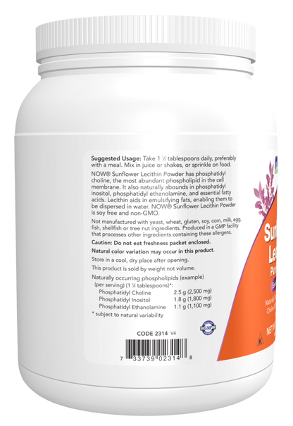 Sunflower Lecithin, Pure Powder NON-GMO