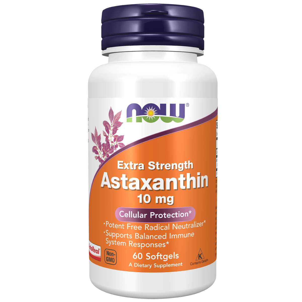 NOW® Astaxanthin 10mg for Healthy Immune System Sesponses