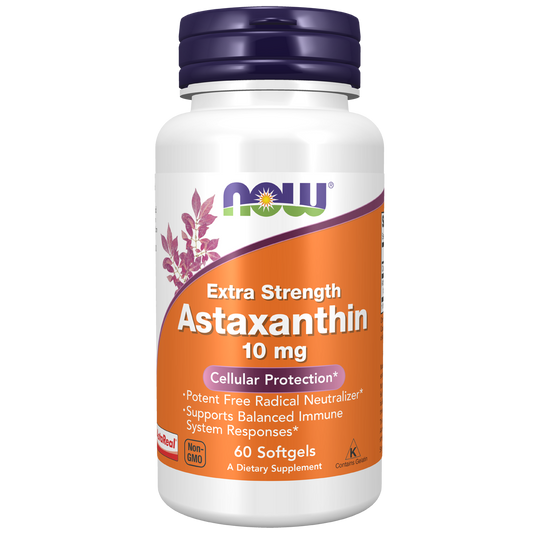 NOW® Astaxanthin 10mg for Healthy Immune System Sesponses