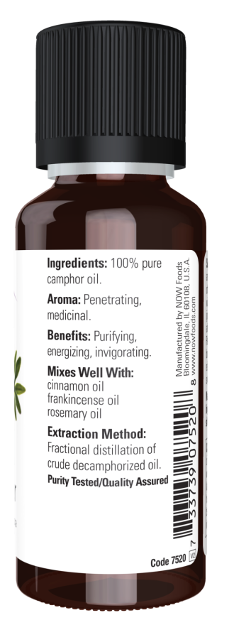 NOW 100% Pure Camphor Oil (Cinnamomum Camphora)