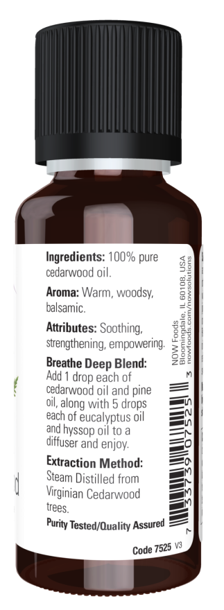 NOW 100% Pure Cedarwood Oil (Juniperus Virginiana)