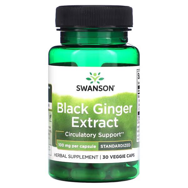 Swanson Black Ginger Extract - Standardized 100mg 30VC