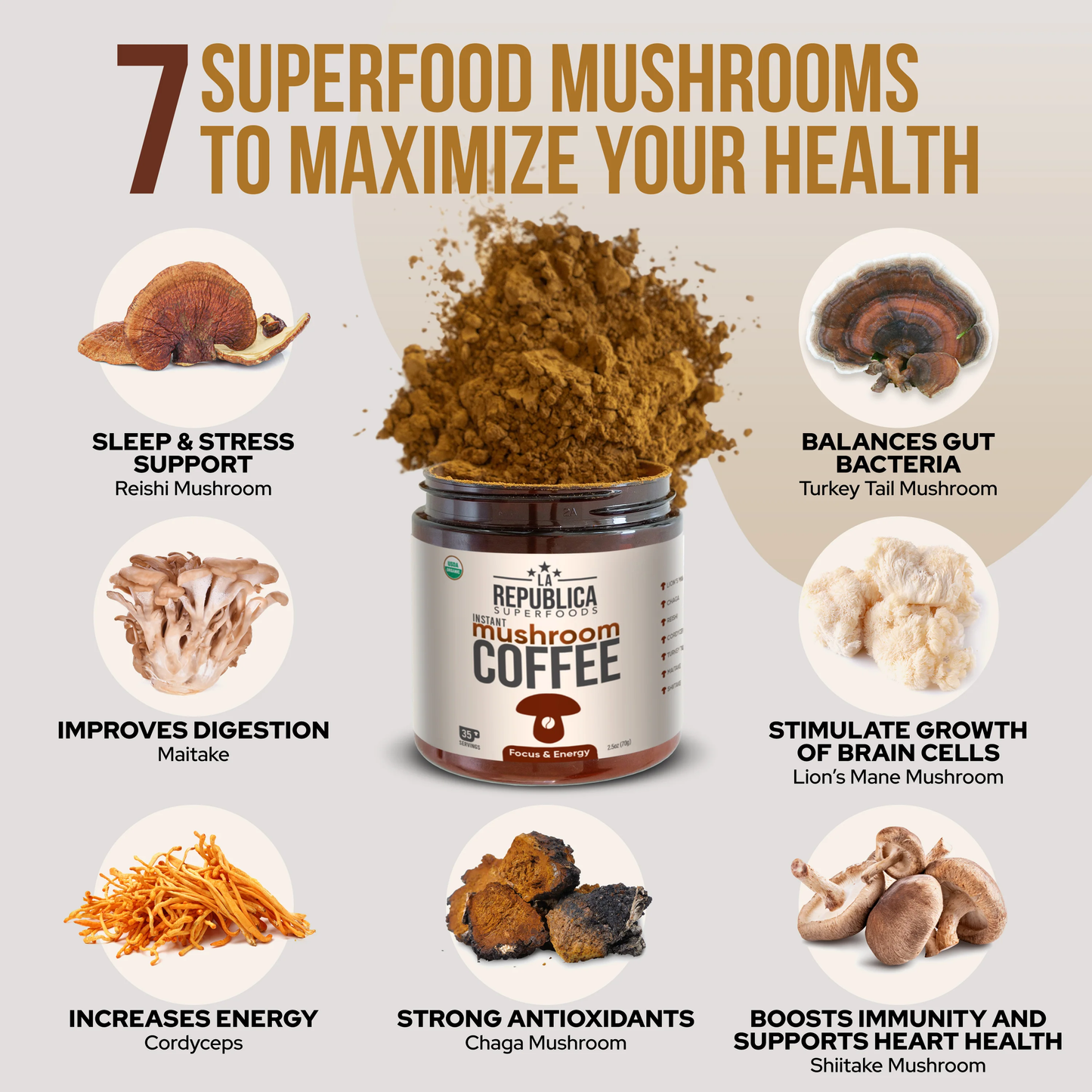 LaRepublica Instant Mushroom Coffee