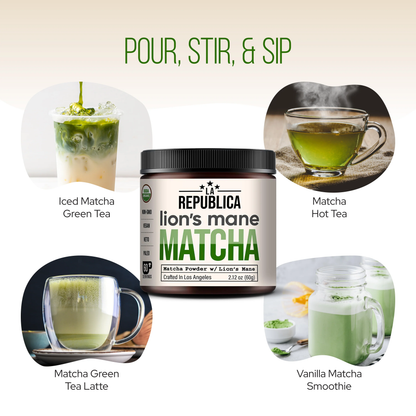 LaRepublica Matcha with Lions Mane