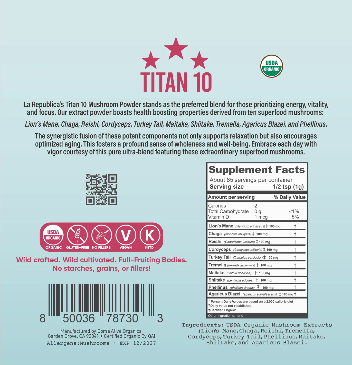 LaRepublica Mushroom Powder - Titan 10