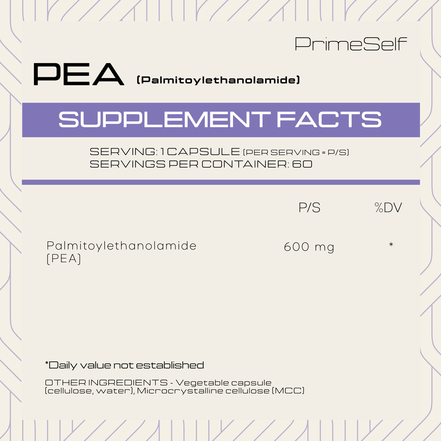 Primeself Palmitoylethanolamide (PEA)