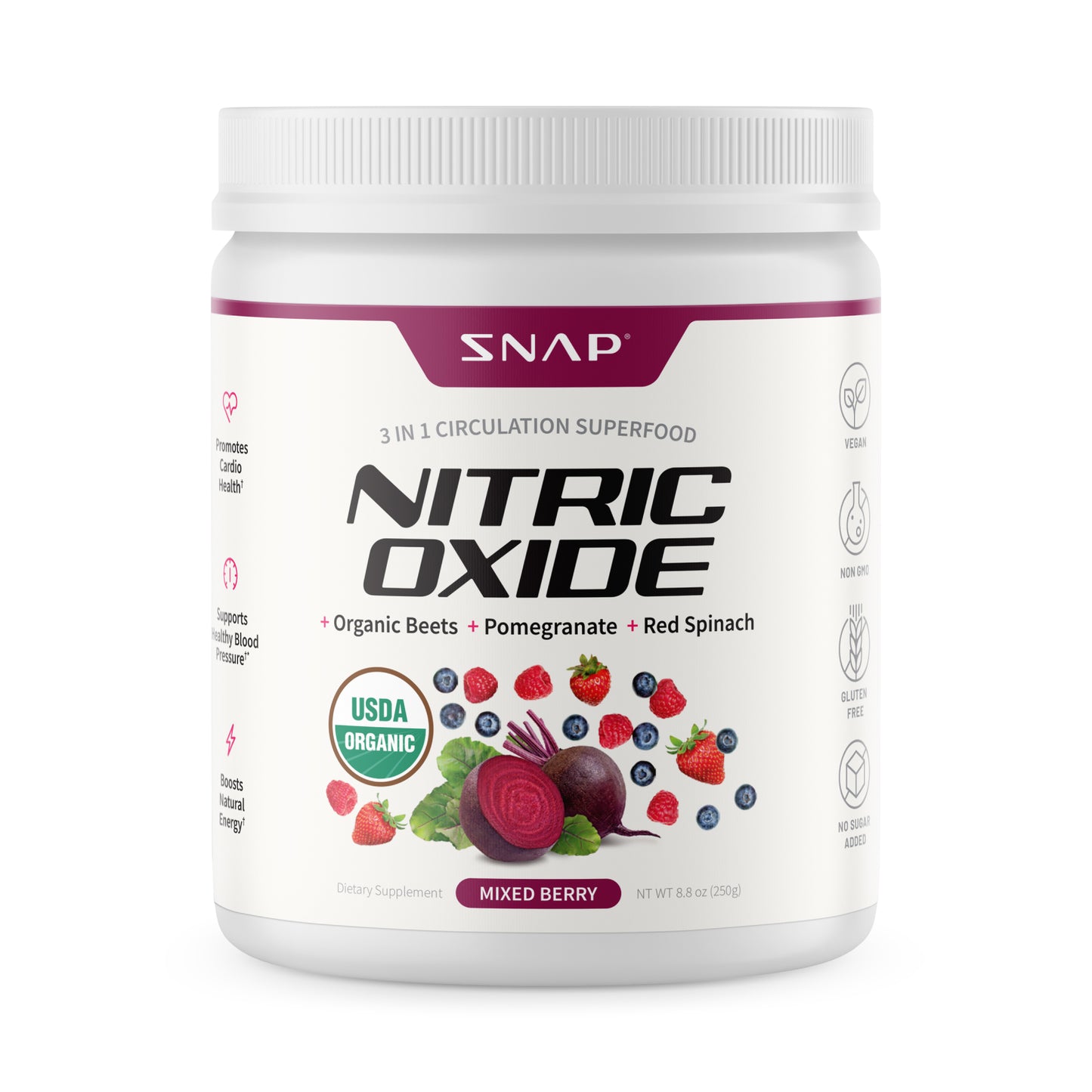 SNAP Nitric Oxide Mixed Berry Powder