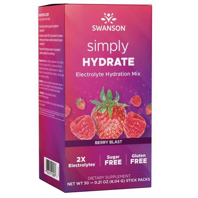 Swanson Simply Hydrate Electrolyte Mix: Stay Hydrated On-the-Go ...
