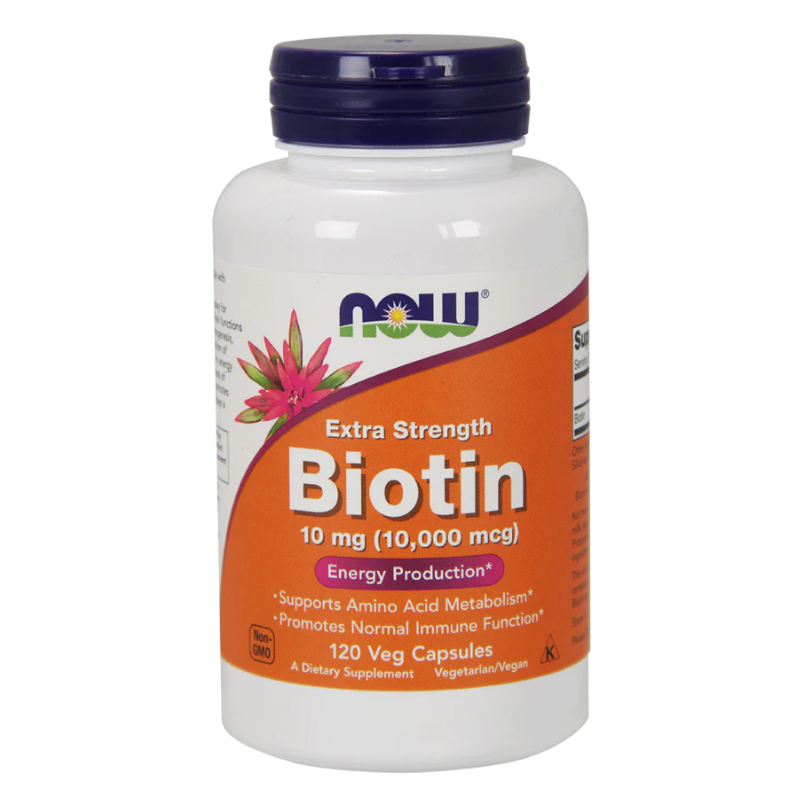 NOW Extra Strength Biotin, 10 mg (10,000 mcg) | Energy Production