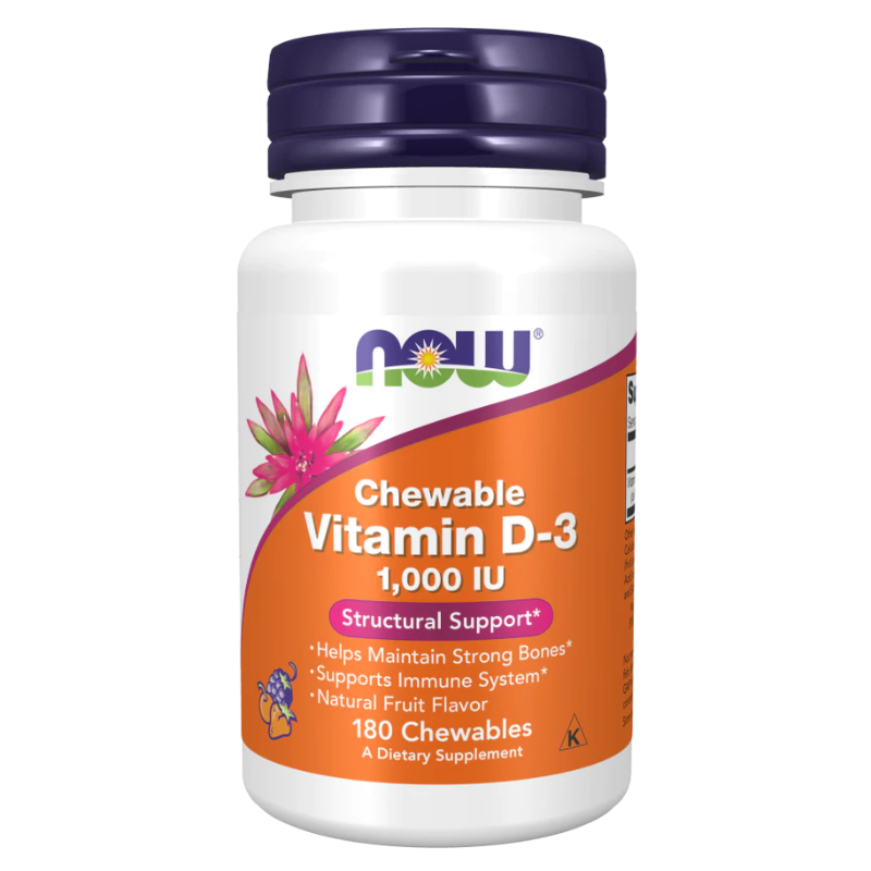 Vitamin D-3, Natural Fruit Flavor, 1,000 IU